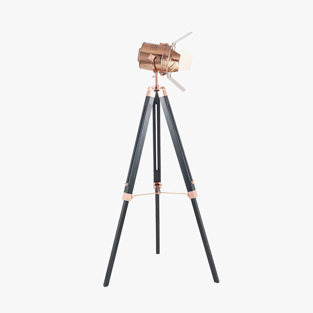 Hereford Copper and Black Tripod Floor Lamp.