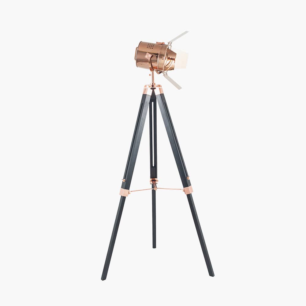 Pacific Lifestyle Lighting Hereford Copper and Black Tripod Floor Lamp House of Isabella UK