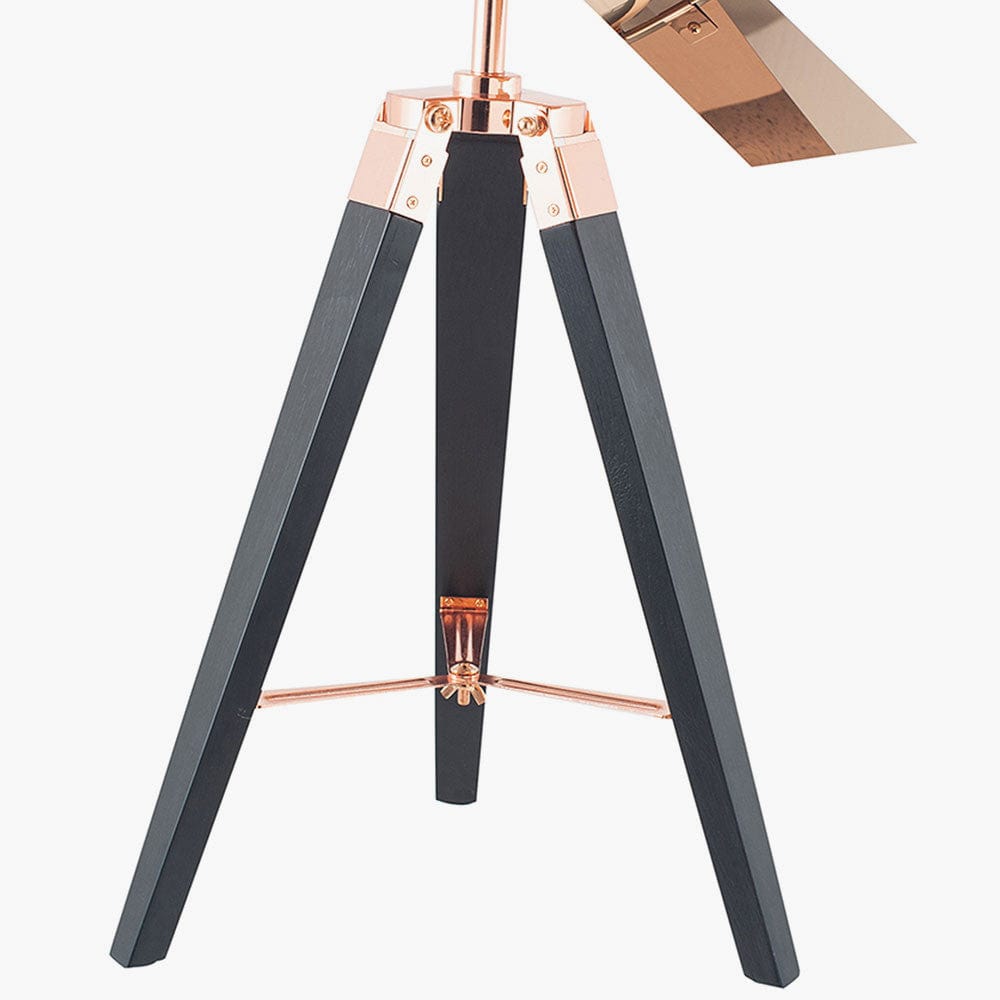 Hereford Copper and Black Tripod Table Lamp.