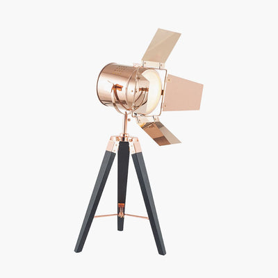 Pacific Lifestyle Lighting Hereford Copper and Black Tripod Table Lamp House of Isabella UK