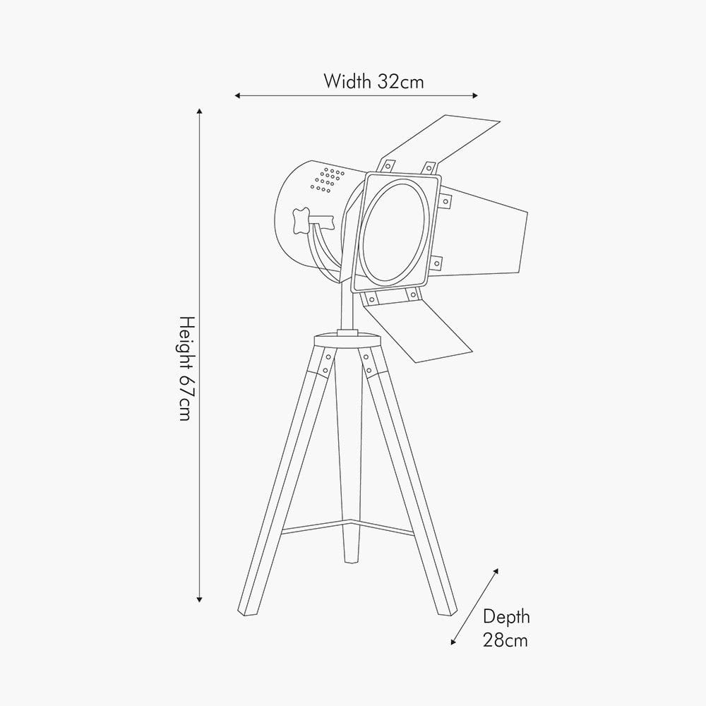 Hereford Copper and Black Tripod Table Lamp.