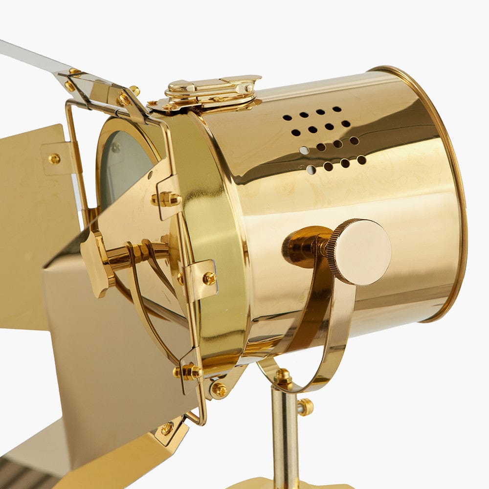 Hereford Gold and Black Tripod Floor Lamp.