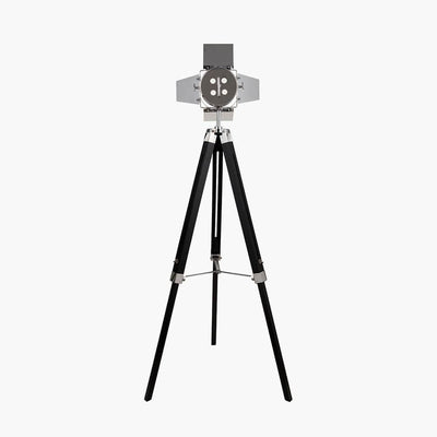 Pacific Lifestyle Lighting Hereford Silver and Black Tripod Floor Lamp House of Isabella UK