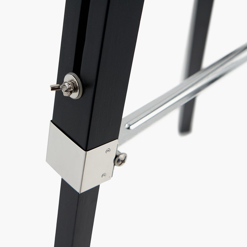 Hereford Silver and Black Tripod Floor Lamp.