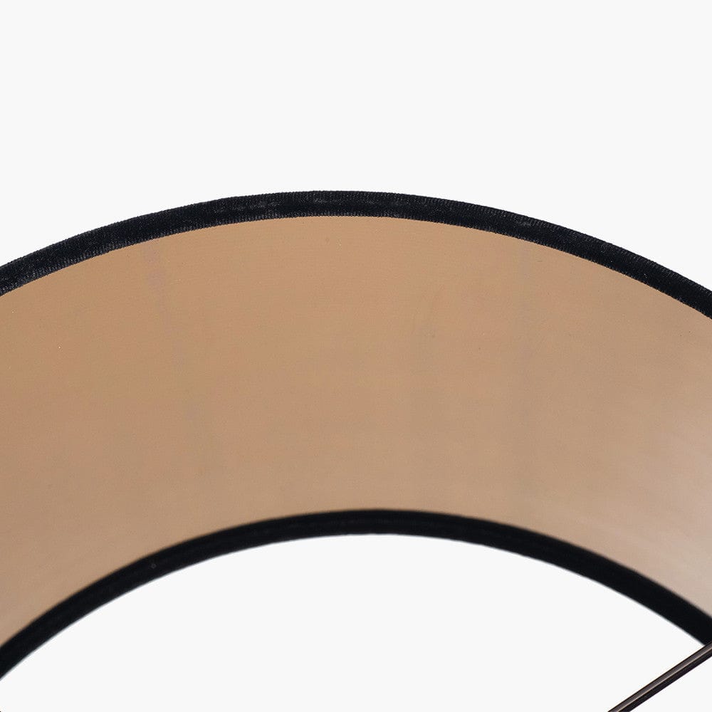 Horse Green Hand Painted Metal Table Lamp Base with Bow 40cm Black Velvet Cylinder Lampshade.