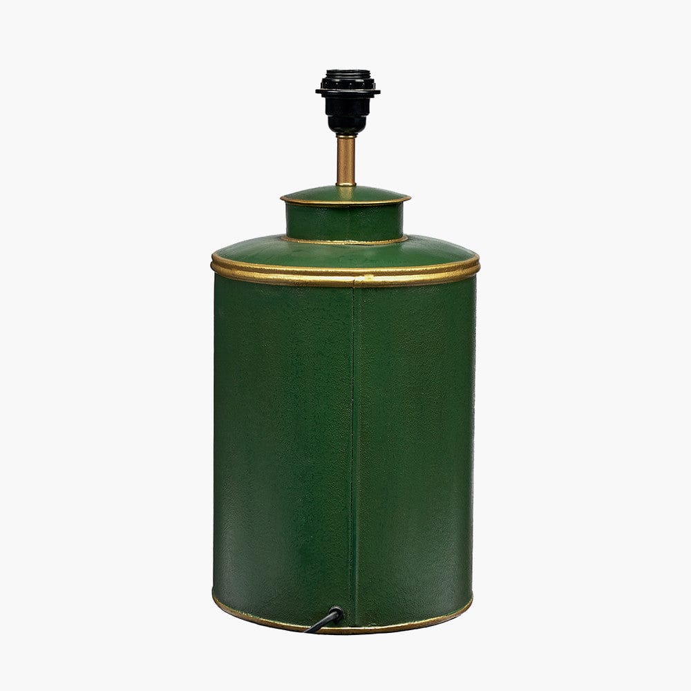 Horse Green Hand Painted Metal Table Lamp.