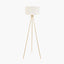 Pacific Lifestyle Lighting Houston Brushed Brass Metal Tripod Floor Lamp House of Isabella UK