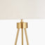 Pacific Lifestyle Lighting Houston Brushed Brass Metal Tripod Floor Lamp House of Isabella UK
