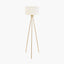 Pacific Lifestyle Lighting Houston Brushed Brass Metal Tripod Floor Lamp House of Isabella UK