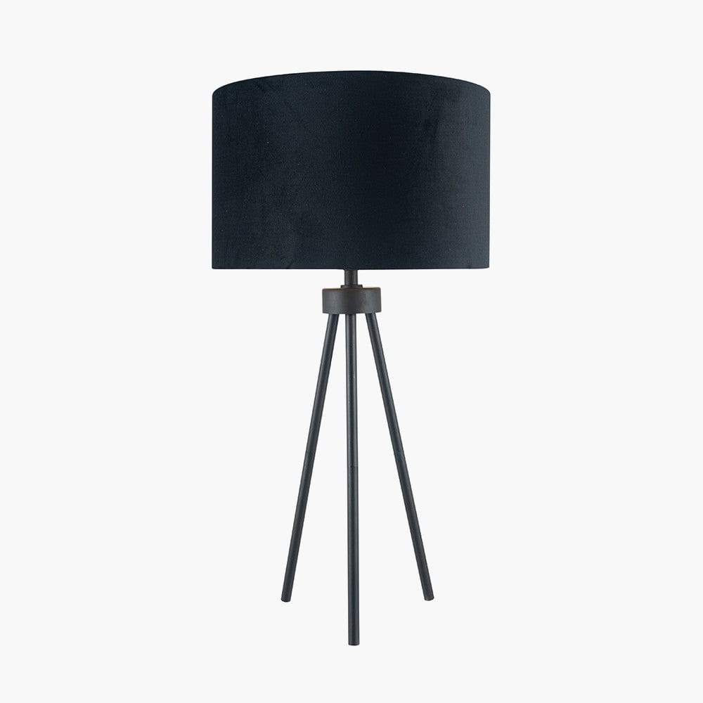 Pacific Lifestyle Lighting Houston Matt Black Metal Tripod Table Lamp House of Isabella UK