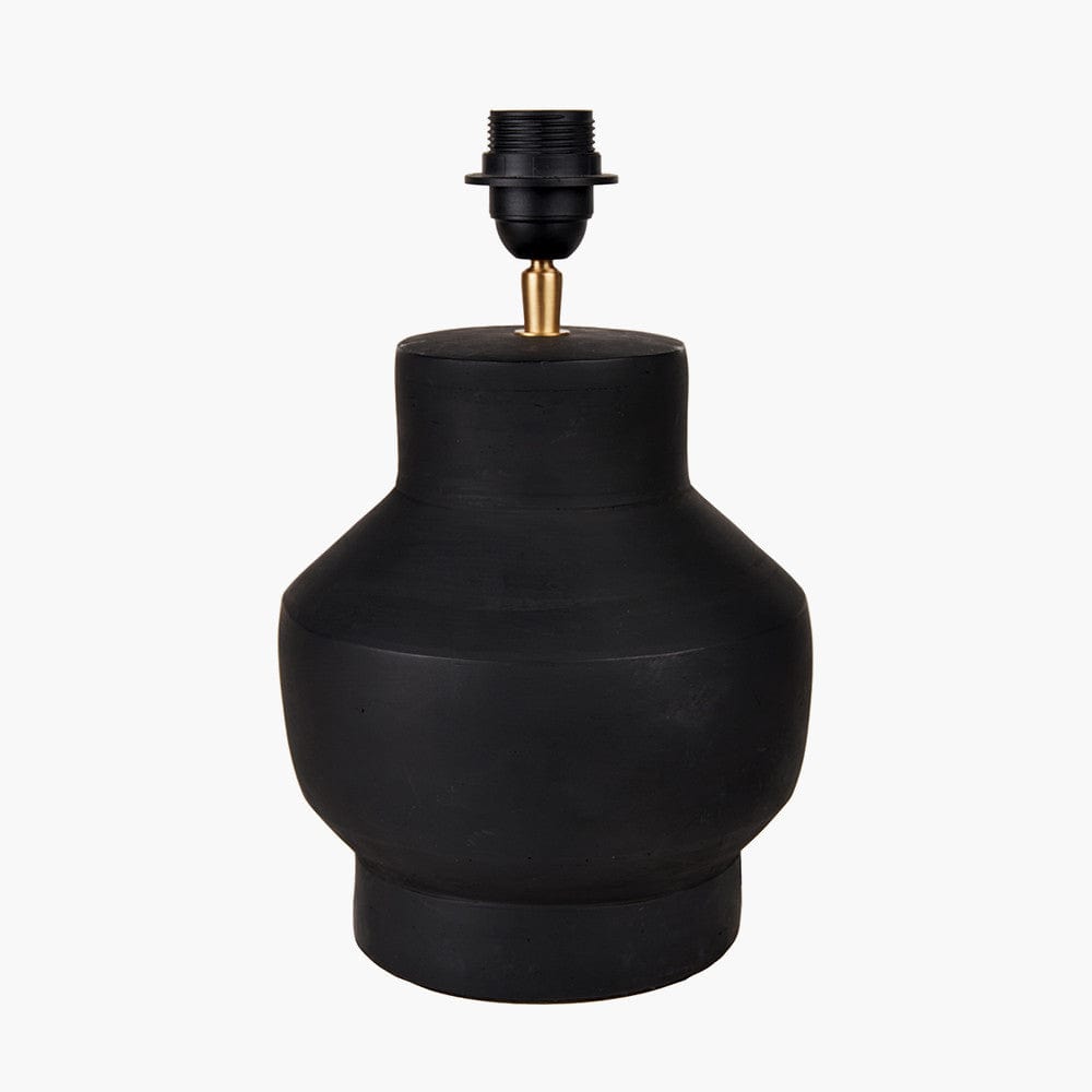 Pacific Lifestyle Lighting Inna Black Urn Terracotta Table Lamp Base House of Isabella UK