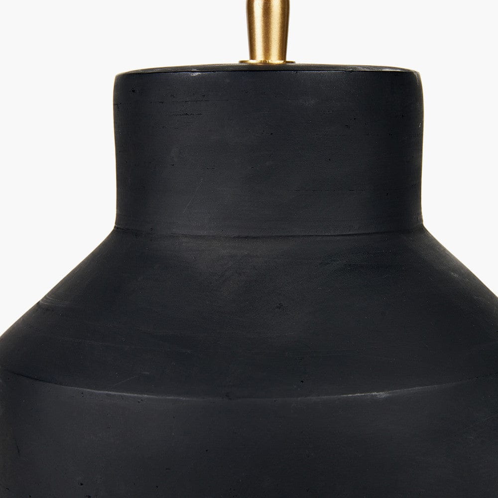 Pacific Lifestyle Lighting Inna Black Urn Terracotta Table Lamp Base House of Isabella UK