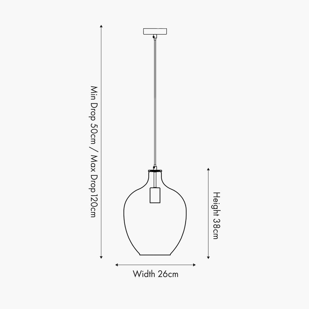 Islay Clear Bubble Glass Pendant.