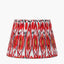 Pacific Lifestyle Lighting Izara 45cm Red Ikat Patterned Mushroom Pleat Tapered Lampshade House of Isabella UK