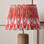 Pacific Lifestyle Lighting Izara 45cm Red Ikat Patterned Mushroom Pleat Tapered Lampshade House of Isabella UK