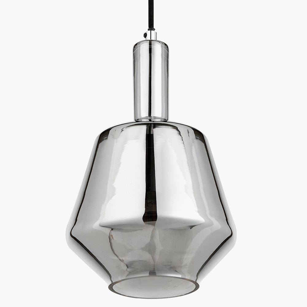 Jake Shiny Smoked Glass Pendant.