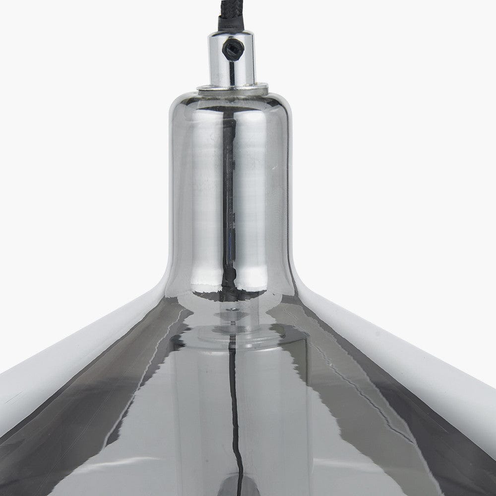 Jaxon Shiny Smoked Glass Domed Pendant.