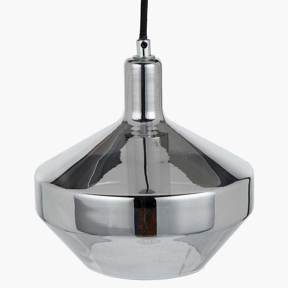 Jaxon Shiny Smoked Glass Domed Pendant.
