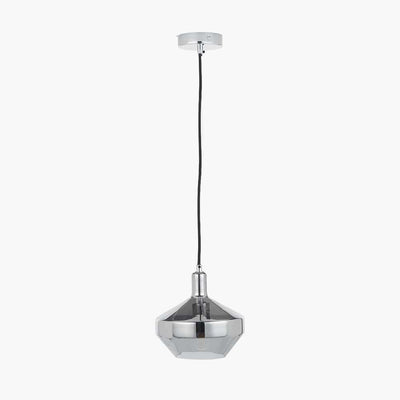 Pacific Lifestyle Lighting Jaxon Shiny Smoked Glass Domed Pendant House of Isabella UK