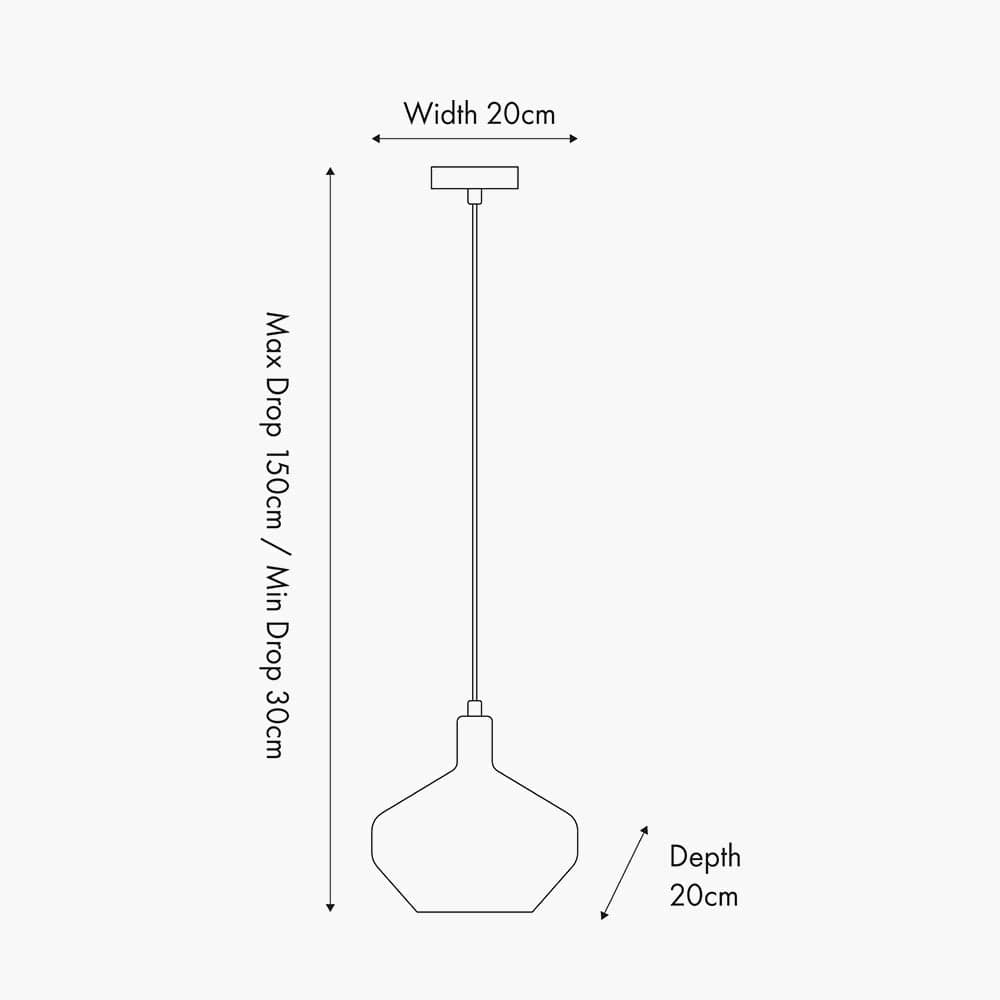 Jaxon Shiny Smoked Glass Domed Pendant.