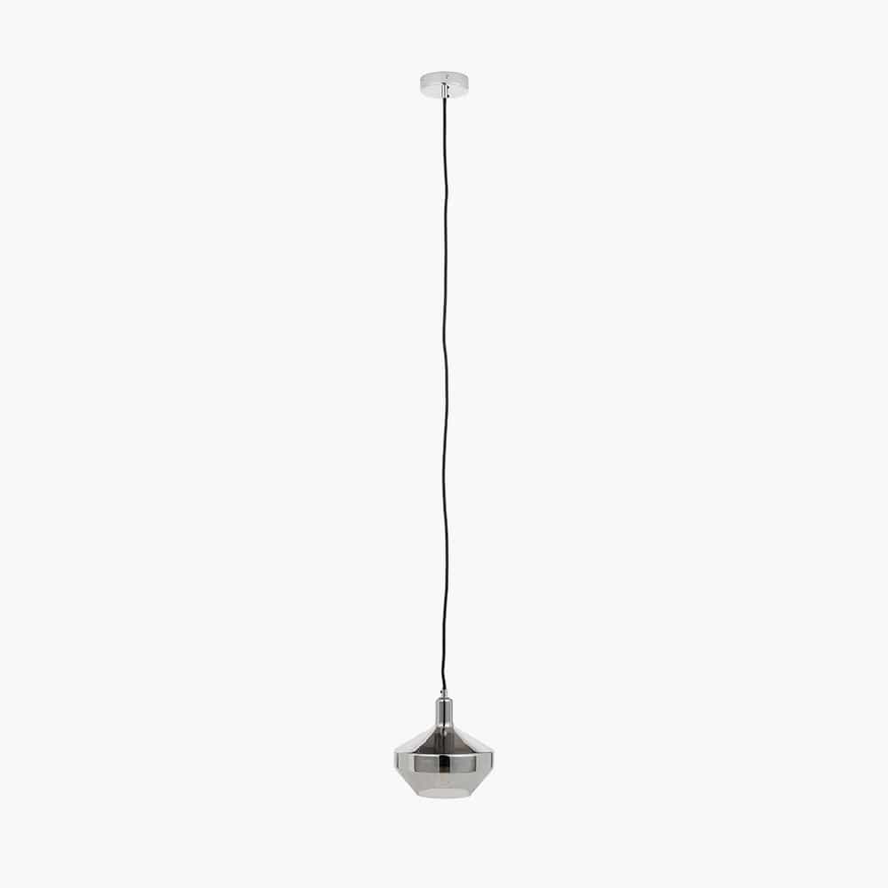 Pacific Lifestyle Lighting Jaxon Shiny Smoked Glass Domed Pendant House of Isabella UK