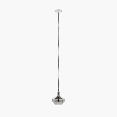 Pacific Lifestyle Lighting Jaxon Shiny Smoked Glass Domed Pendant House of Isabella UK