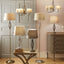 Jenna Antique Brass Metal Twist Detail Floor Lamp.