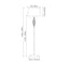 Jenna Antique Brass Metal Twist Detail Floor Lamp.