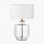 Pacific Lifestyle Lighting Josie Clear Glass and Antique Brass Metal Table Lamp Base House of Isabella UK