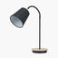Pacific Lifestyle Lighting Juna Black Metal and Natural Wood Table Lamp House of Isabella UK