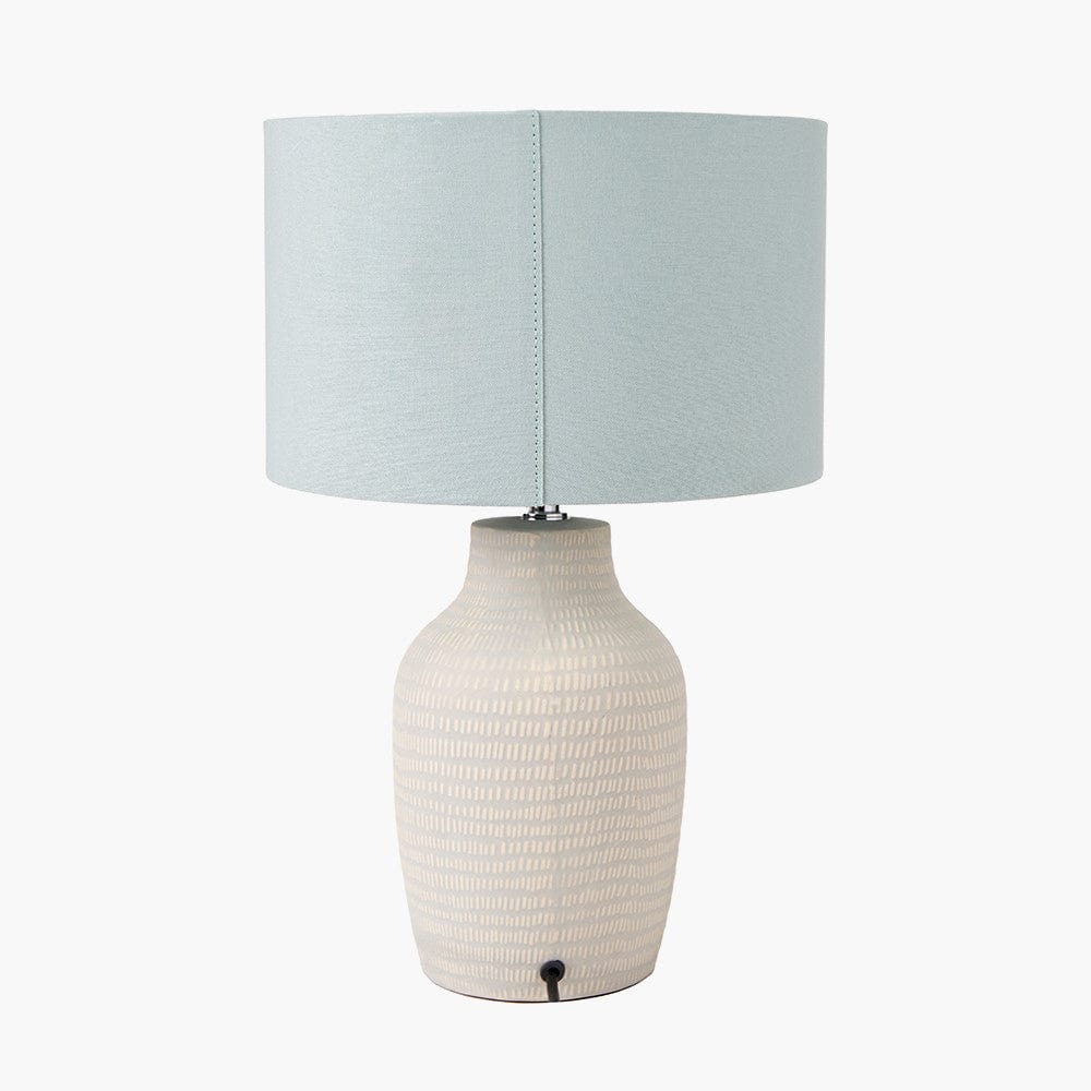 Kai Duck Egg Textured Tall Ceramic Table Lamp.