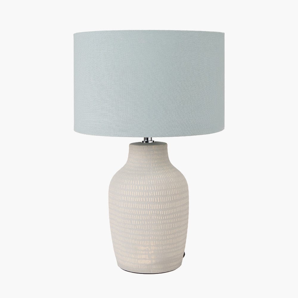 Kai Duck Egg Textured Tall Ceramic Table Lamp.