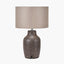 Pacific Lifestyle Lighting Kai Earth Coloured Textured Tall Ceramic Table Lamp House of Isabella UK