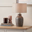 Pacific Lifestyle Lighting Kai Earth Coloured Textured Tall Ceramic Table Lamp House of Isabella UK