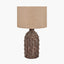 Kali Textured Dot Grey Stoneware Table Lamp Base.