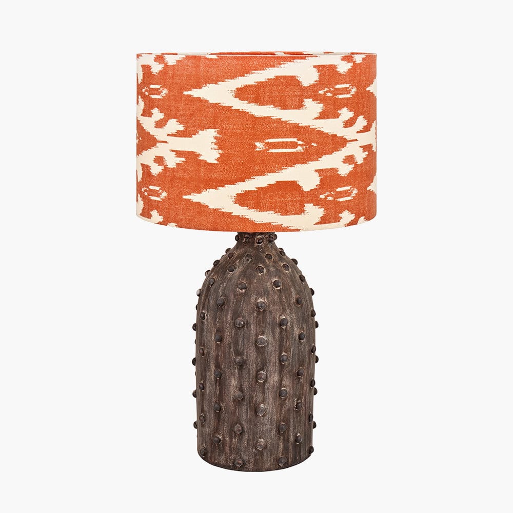 Kali Textured Dot Grey Stoneware Table Lamp Base.