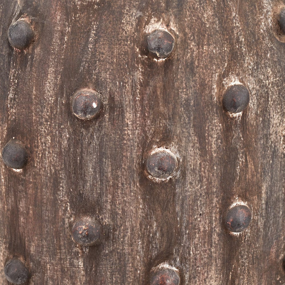 Kali Textured Dot Grey Stoneware Table Lamp Base with Lino 30cm White Self Lined Linen Cylinder Lampshade.