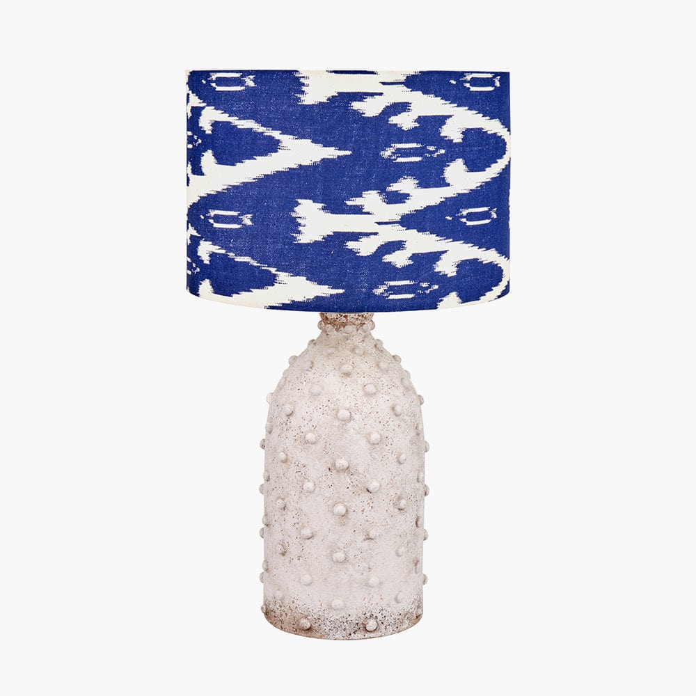 Kali Textured Dot Light Grey Stoneware Table Lamp Base.