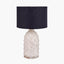 Kali Textured Dot Light Grey Stoneware Table Lamp Base.