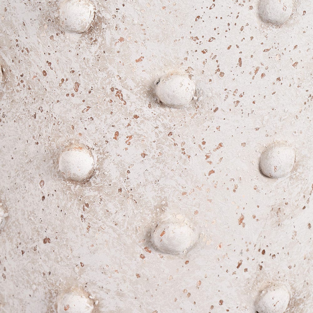 Kali Textured Dot Light Grey Stoneware Table Lamp Base with Edward 30cm Pistachio Green Linen Cylinder Lampshade.