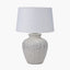 Pacific Lifestyle Lighting Kalli White and Grey Flecked Ceramic Table Lamp House of Isabella UK