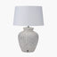 Pacific Lifestyle Lighting Kalli White and Grey Flecked Ceramic Table Lamp House of Isabella UK