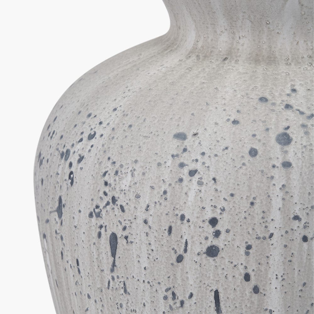 Pacific Lifestyle Lighting Kalli White and Grey Flecked Ceramic Table Lamp House of Isabella UK