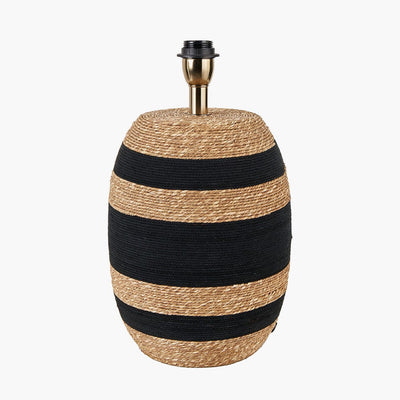 Pacific Lifestyle Lighting Kalutara Black and Natural Sea Grass Tall Table Lamp House of Isabella UK