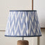 Pacific Lifestyle Lighting Kamilah 45cm Blue Chevron Patterned Mushroom Pleat Tapered Lamp Shade House of Isabella UK