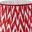 Pacific Lifestyle Lighting Kamilah 45cm Red Chevron Patterned Mushroom Pleat Tapered Lamp Shade House of Isabella UK