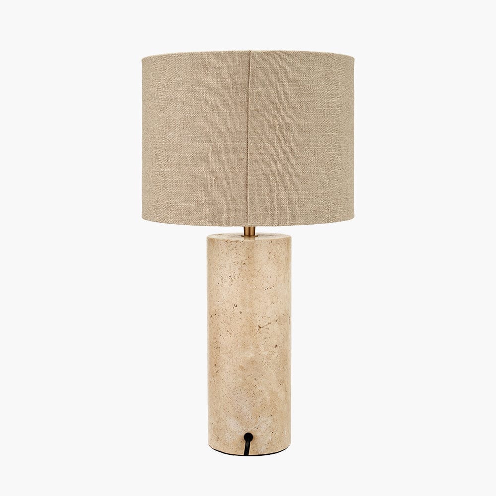 Kanoa Limestone Cylinder Table Lamp.