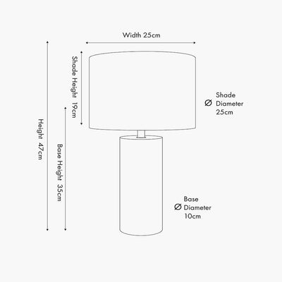 Pacific Lifestyle Lighting Kanoa Limestone Cylinder Table Lamp House of Isabella UK