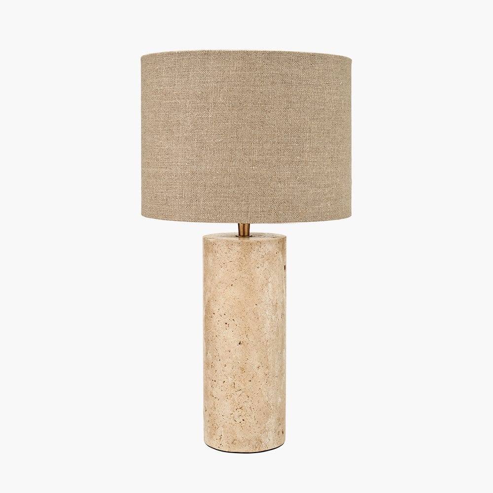Kanoa Limestone Cylinder Table Lamp.