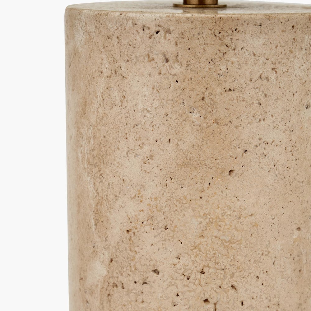 Pacific Lifestyle Lighting Kanoa Limestone Cylinder Table Lamp House of Isabella UK